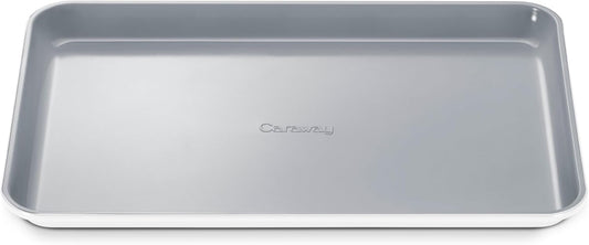 Caraway Non-Stick Ceramic Baking Sheet - Naturally Slick Ceramic Coating - Non-Toxic, PTFE & PFOA Free - Perfect for Baking, Roasting, and More - Medium (15" x 10") - White