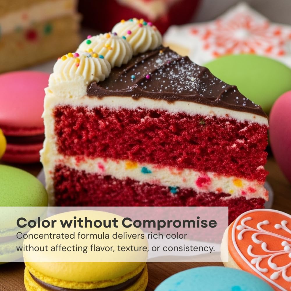 Chefmaster Violet Liqua-Gel® Food Coloring | Vibrant Color | Professional-Grade Dye for Icing, Frosting, Fondant | Baking & Decorating | Fade-Resistant | Easy-to-Use | Made in USA | 2.3 oz