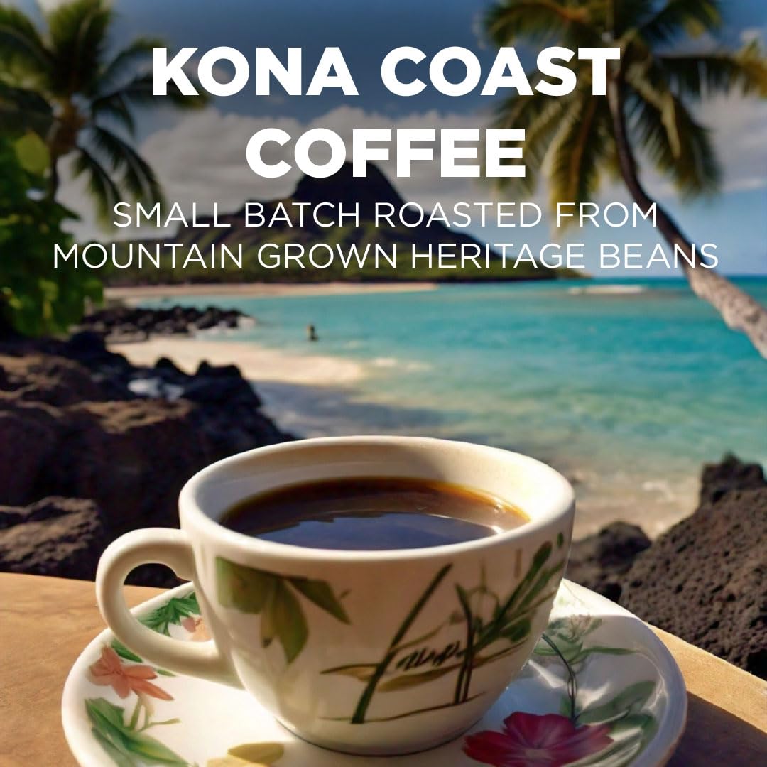 Maud's Kona Coffee Pods, 200 ct, Medium Roast Coffee in Recyclable Single Serve Pods – 100% Arabica Coffee, Compatible with Keurig K Cups Maker