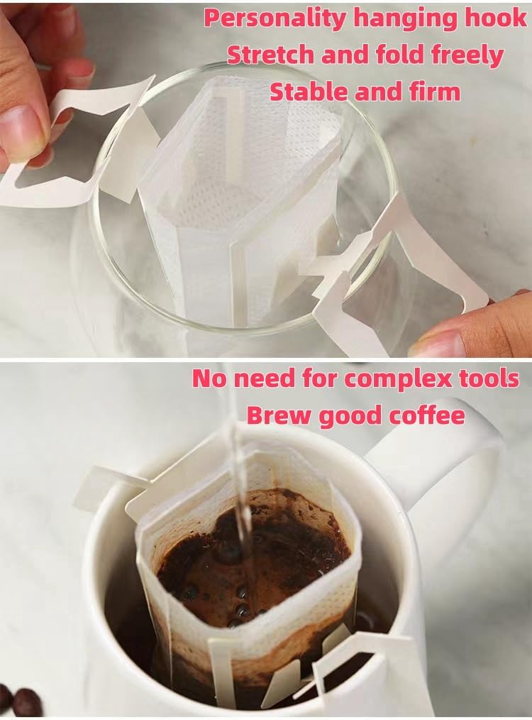 Coffee Filter Bag，Coffee Tea Bag，Drip Bag Coffee ，Suitable for Single Cup, Office, and Outdoor Use With Ease(100)