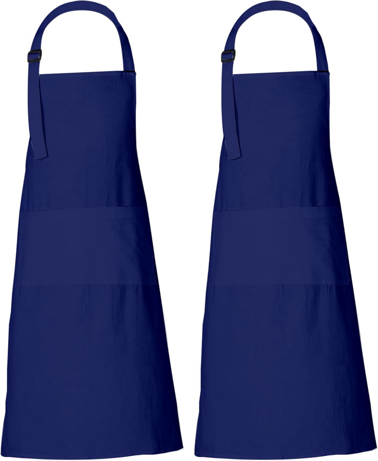RAJRANG 100% Cotton Cooking Apron with 3 Pockets Kitchen Chef BBQ Adjustable Bib Aprons for Women Men