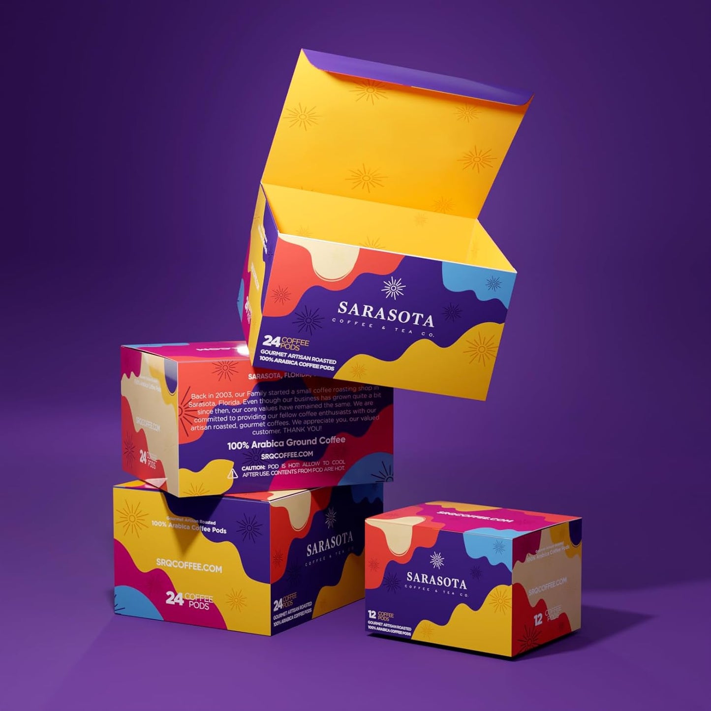 Sarasota K-Cup Coffee Pods | Medium Roast Flavored Coffee | Jamaican Me Crazy | Single Serve for Keurig Brewers | Gourmet, Low Acid, Mold Free | 24 Count