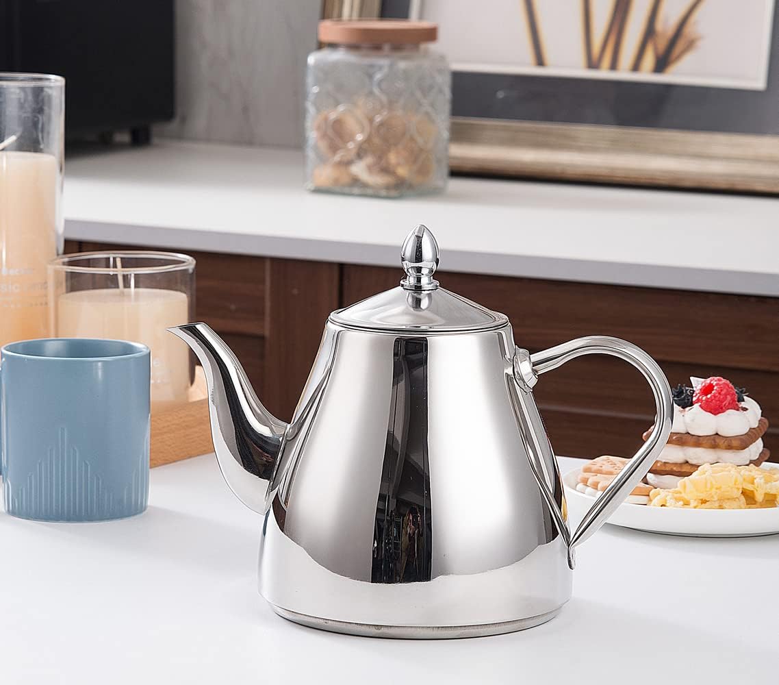 SANQIAHOME Stainless Steel Teapot Coffee Servers 1500ml