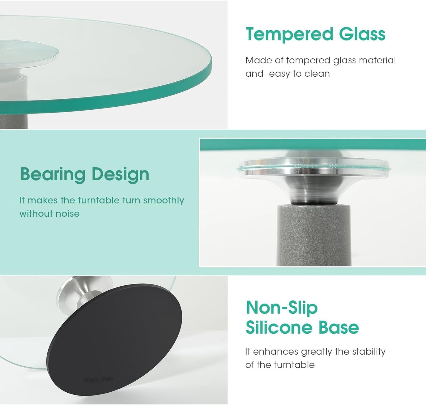 Cake Turntable 12 Inch, Uten Cake Stands, Glass Cake Decorating Display Stand, 33pcs Cake Decorating Set, Straight & Offset Spatula, Cream Scraper etc. Baking Tools & Accessories