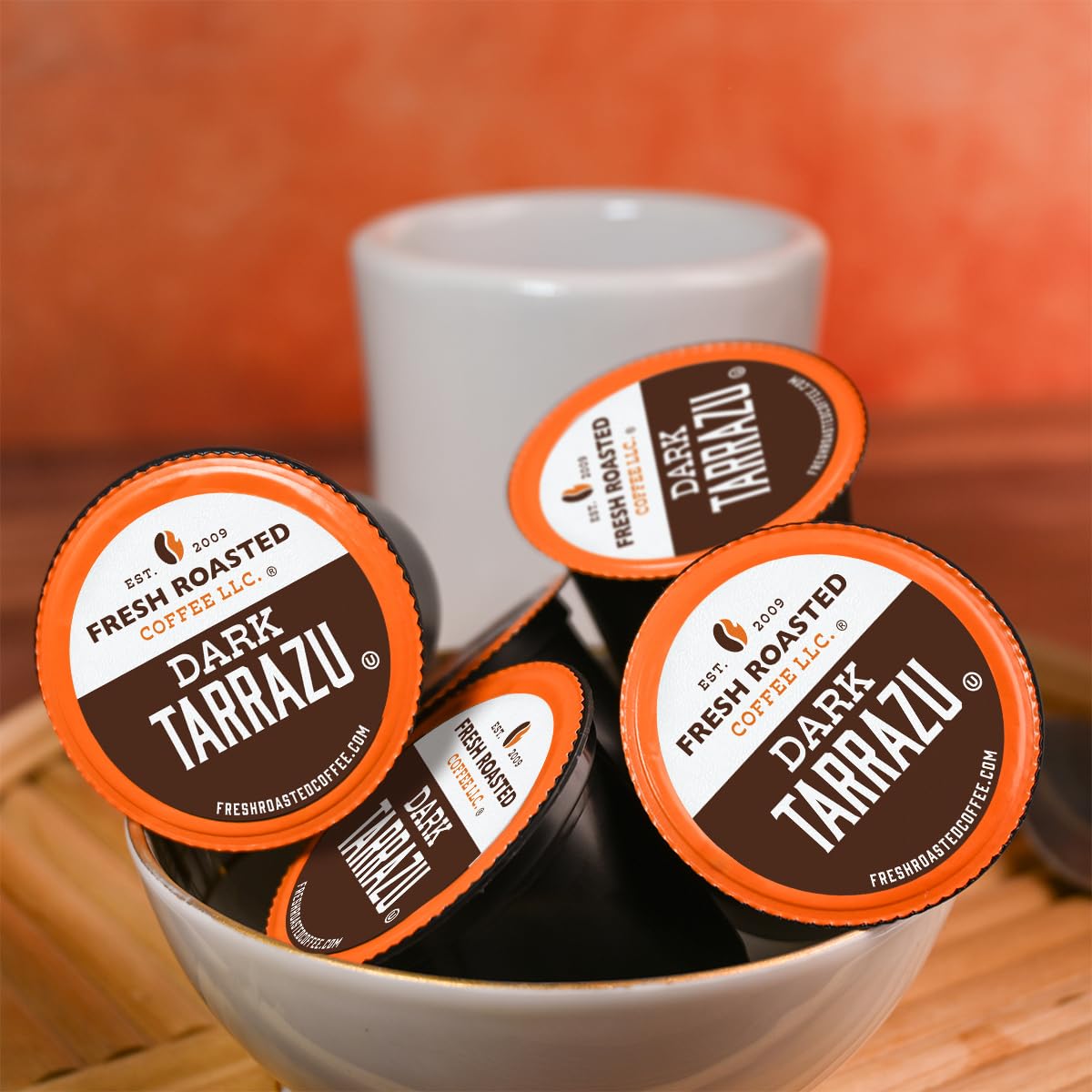 Fresh Roasted Coffee, Dark Costa Rica Tarrazu, Dark Roast, 72 Pods for K Cup Brewers