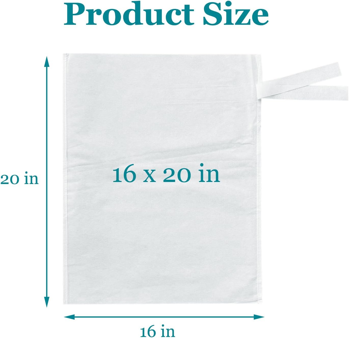 Yzurbu 100pcs 16''x20'' Cold Brew Coffee Filter Bags, No Mess Disposable Filter Bag with Straps for Coffee Shop 5-Gallon Systems