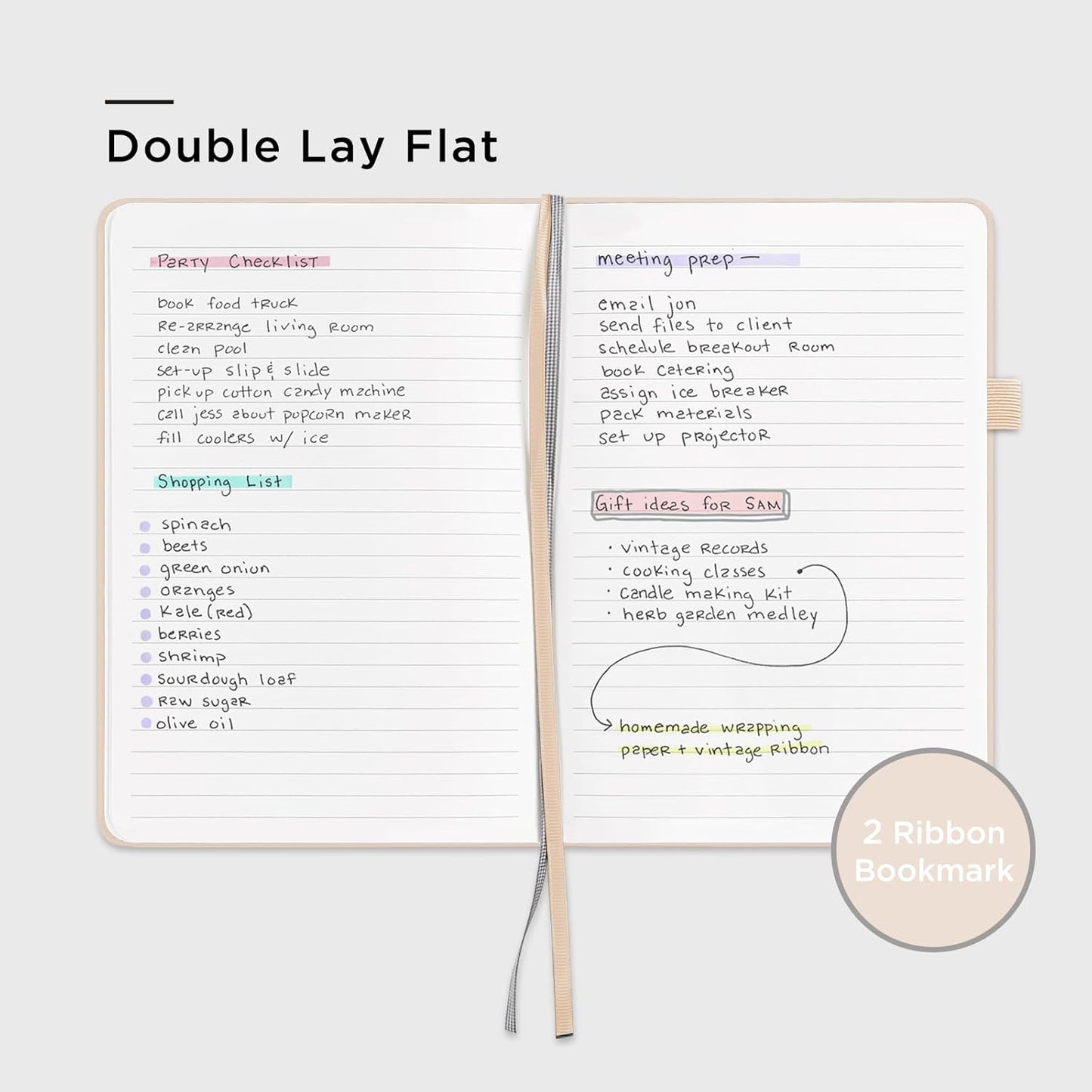 &And Per Se Lined Journal Notebook, 160 Pages, A5 5.7 x 8 inches College Ruled Thick Paper Notebook Journals for Writing, Hardcover Notebooks for Women Men Office School (1 Pack, Light Apricot)