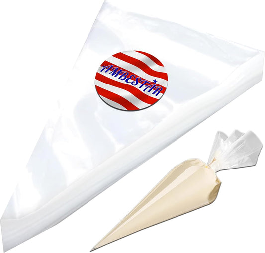 22 Inch Pastry Bags Disposable, 100 Pcs Thick Long Piping Decorating Bags for Frosting, Royal Icing, Professional Cupcake Cake Supplies for Baking and Decorating