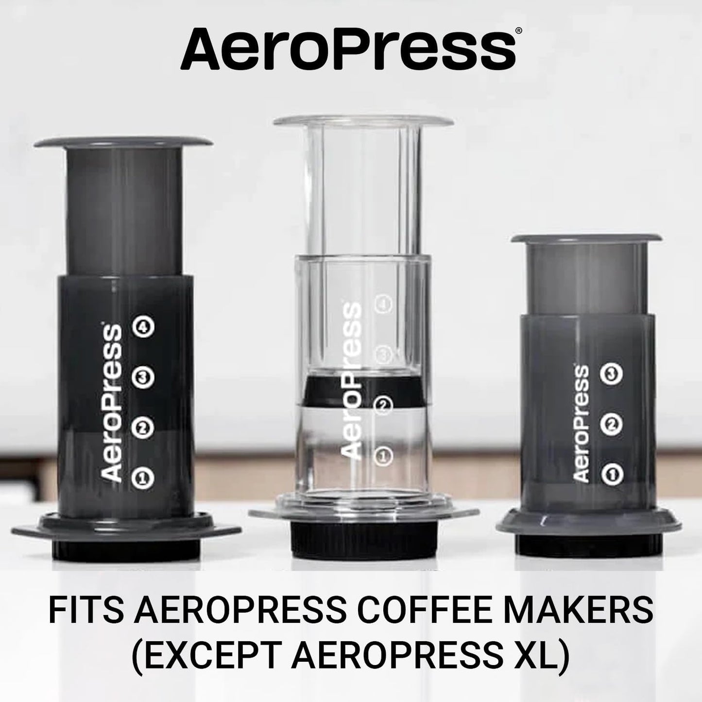 AeroPress Natural Paper Microfilters, AeroPress Coffee Filters, Unbleached Round Paper Filters for Coffee Makers, Must-Have Coffee Accessories, Standard, 1 Pack, 200 Count