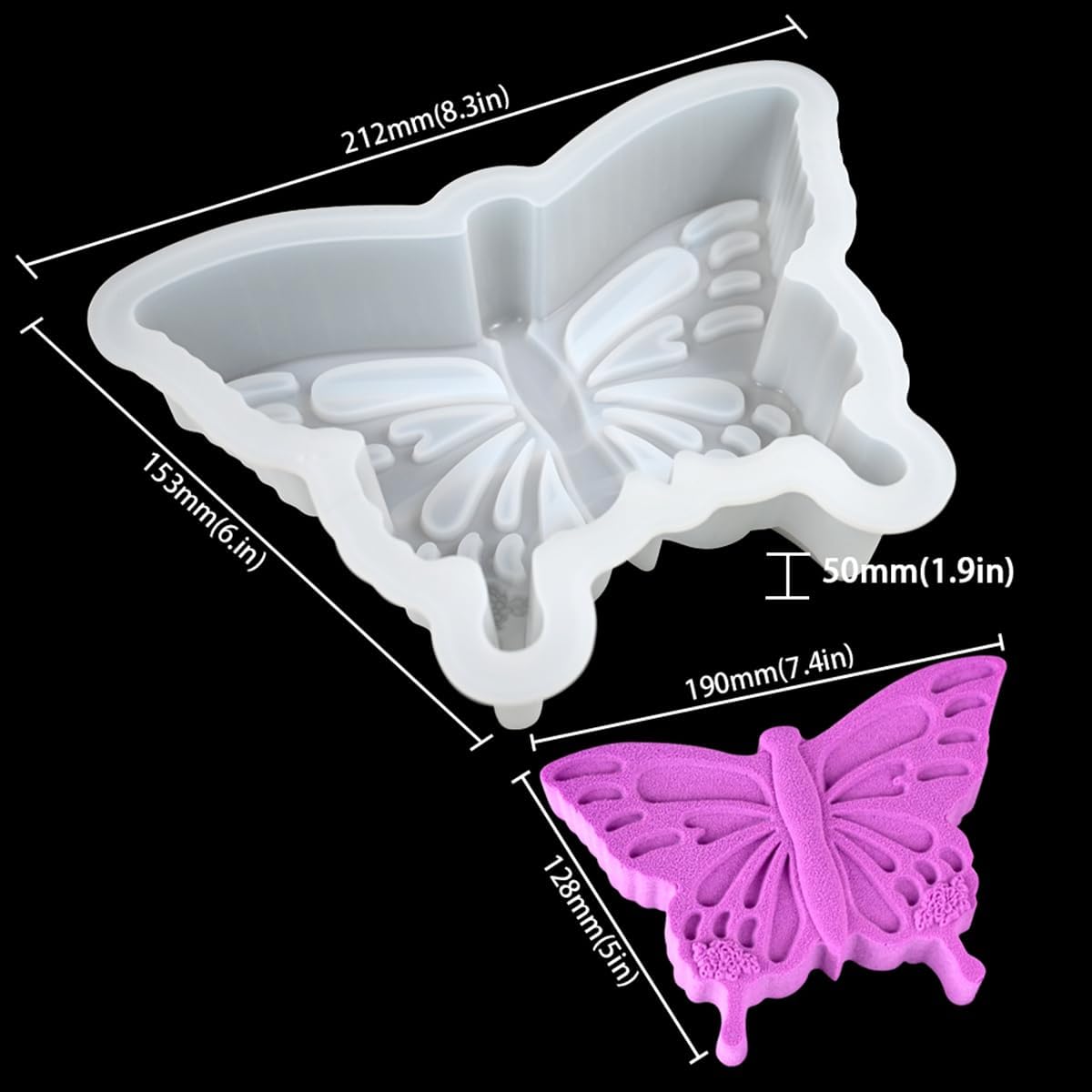 mostsom Butterfly Mousse Cake Silicone Mold DIY French Pastry Dessert Jelly Soap Flip Sugar Baking Tool Accessories (C_ Butterfly)