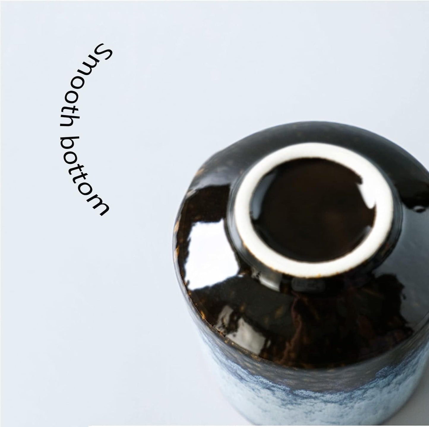 Ceramic Tea Cup, 4 Count (Pack of 1), 7.43 oz Capacity, Modern Design, Blue, Black, Grey, Christmas, Birthday, Thanksgiving, Reusable, Heavy Duty, Glazed, Teacups, Teacup