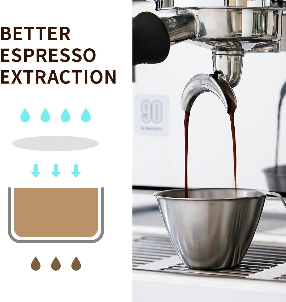 watchget 55mm Espresso Paper Filters - 100 Pcs Unbleached Coffee Filter Papers, Compatible with 58mm Bottom Portafilter Baskets and Espresso Machine Handles