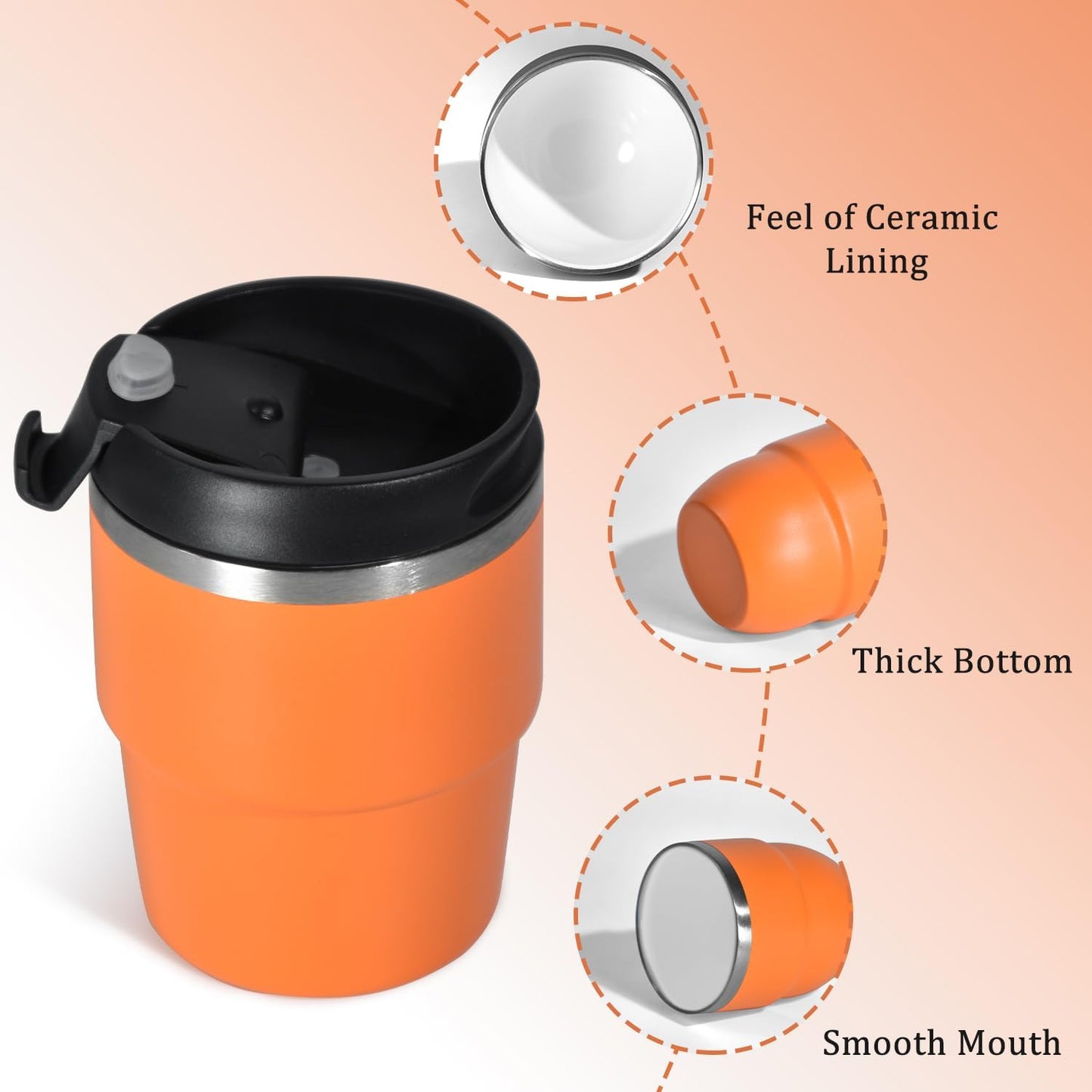 4oz Espresso Cups, Insulated Espresso Cups Set of 2, Expresso Shots Cup, Stainless Steel Shot Glasses for Coffee, Portable Espresso Travel Mug for Camping