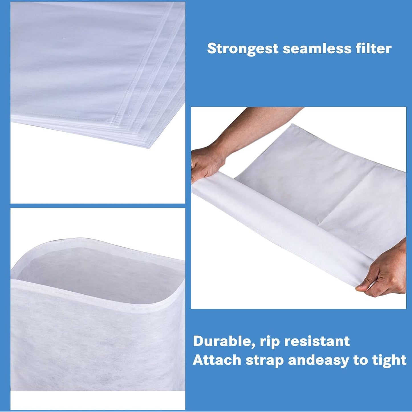 50 Pack Cold Brew Coffee Filters, 20 X 20 Commercial Toddy Cold Brew Bags, Brew Up To 5 LBS Coffee, Toddy Filter Bag, 5 Gallon C