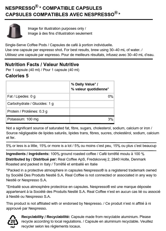 Lungo Variety Pack for Nespresso | 100 Test Winning Aluminum Capsules | 2 Smooth Italian Flavors ‘San Marino’ and ‘Colombia’ | 100% Nespresso Compatible Pods