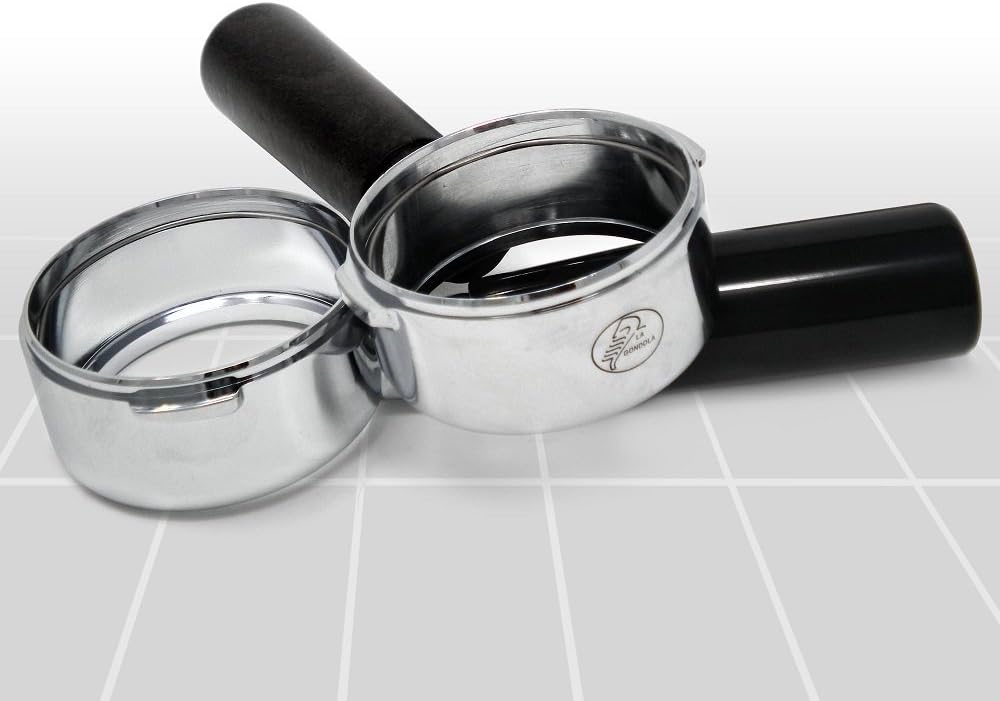 Bottomless Portafilter Lusso for La Pavoni Europiccola Professional Stradivari Lusso Lever Espresso Machine with 2 Cup filter Basket Included