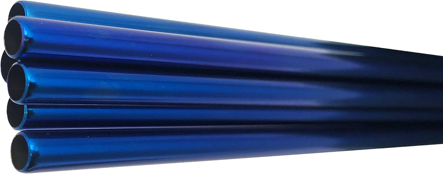 10 Pcs Stainless Steel Straws, Reusable Drinking Straws, Straight Metal Straw Sets with 2 Pcs Cleaning Brushes (8.5 Inch, Blue)