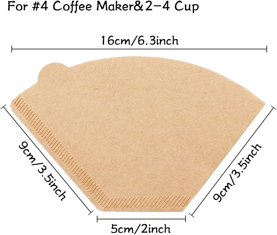 YQL #2 Cone Coffee Filter, 200 Count Coffee Filters 2 Cone Paper, Unbleached Disposable Coffee Filters Fit for Drip Coffee Maker