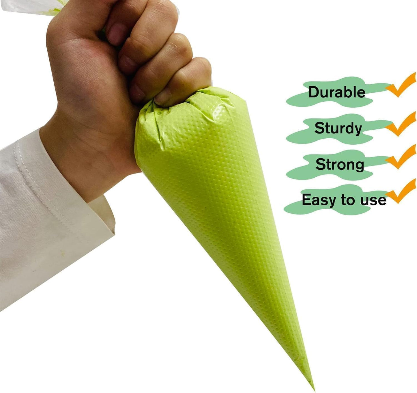 Disposable Piping Bags, Extra Durable Piping Bags, 100 Anti Burst Pastry Icing Bags -for Cream Frosting, Cake & Dessert - 12 inch - Thickening