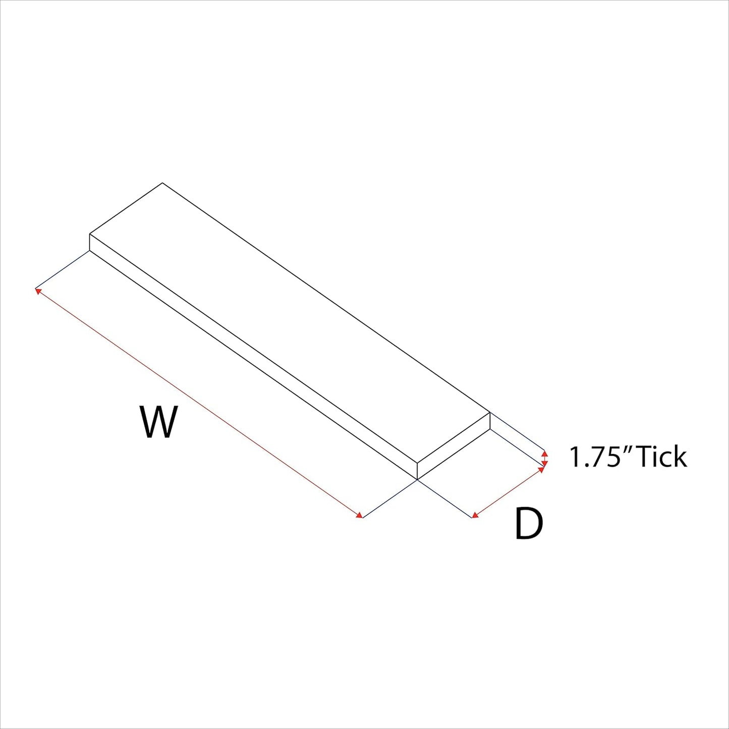 URBANDI, Rustic Floating Shelves, Set of 2, Hidden Bracket, Solid Wood, Heavy Duty, Wall Mounted Shelves, (Provincial, 48Wx12D)