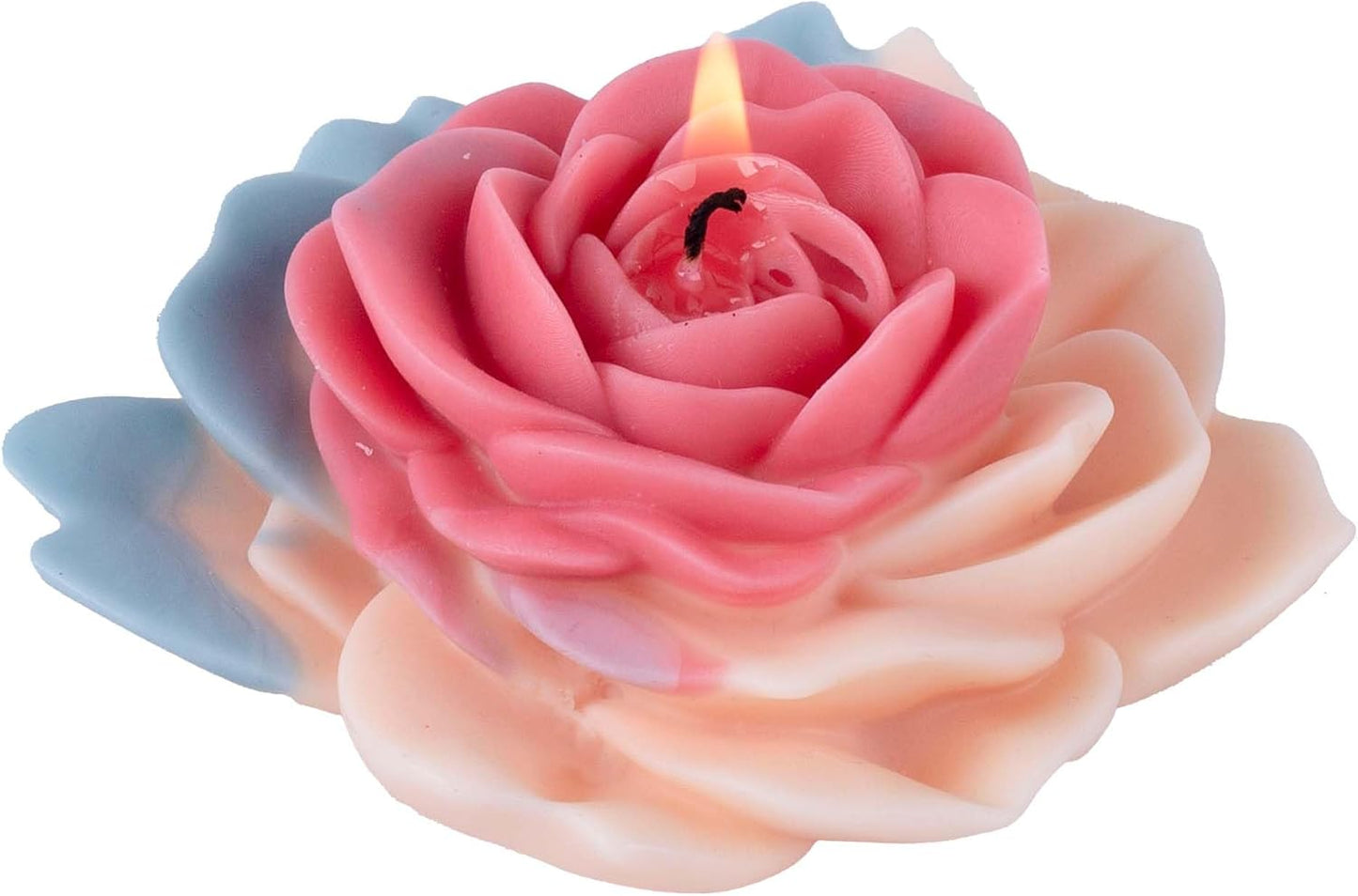 Flower Succulent Rose Peony Molds Silicone Wave Spiral Candle Mold - Silicone Resin Casting Molds for Candle & Resin & Soap Craft Supplies