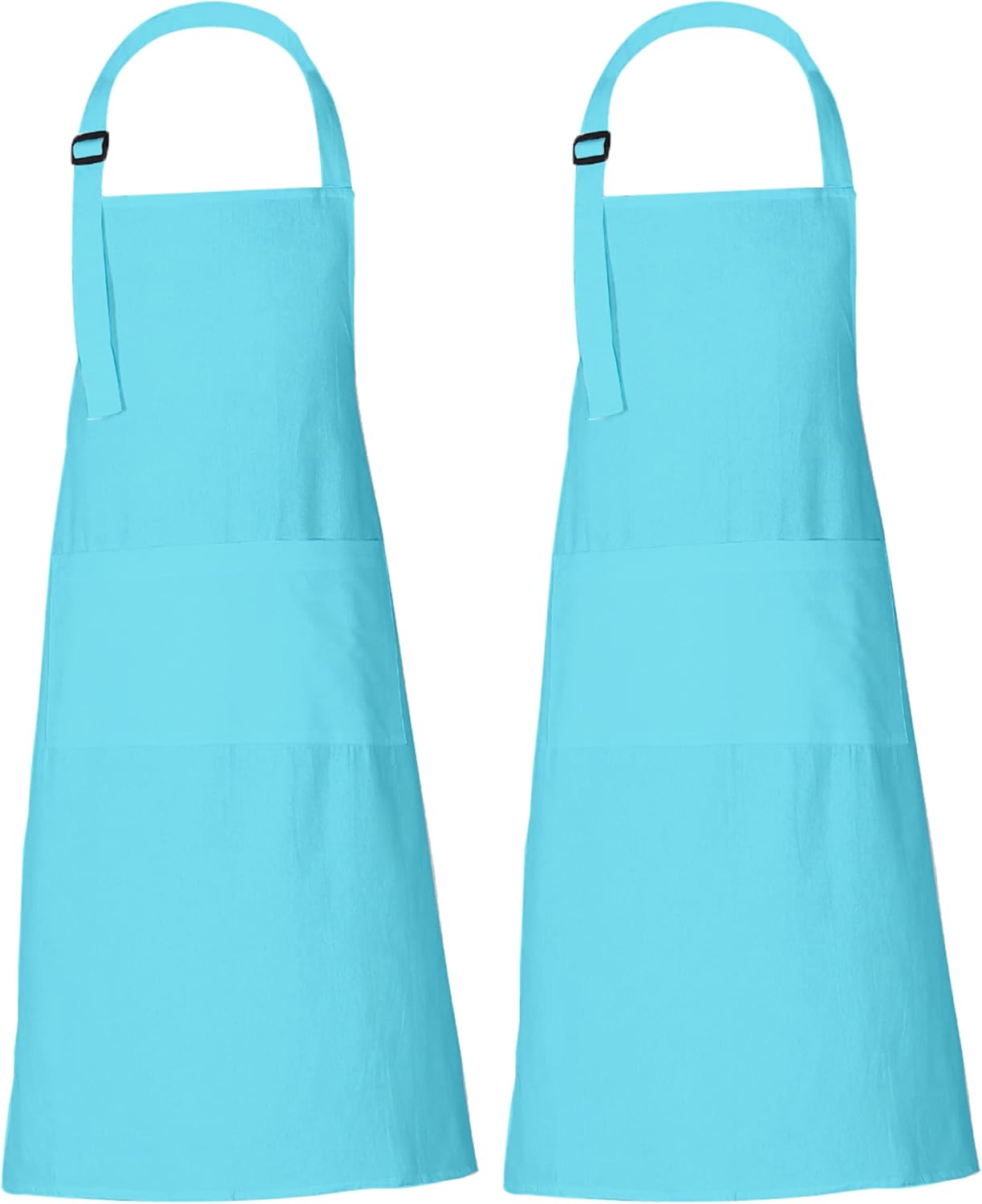 RAJRANG 100% Cotton Cooking Apron with 3 Pockets Kitchen Chef BBQ Adjustable Bib Aprons for Women Men