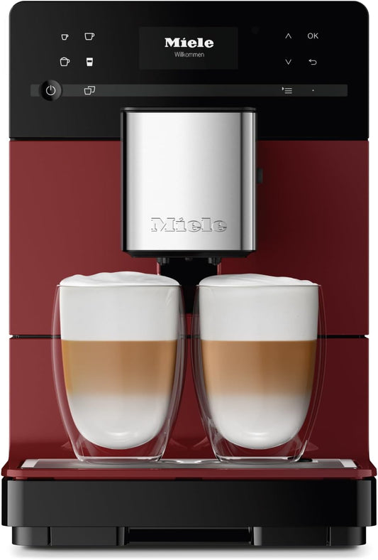 Miele CM 5310 Silence Automatic Coffee Maker - With OneTouch for Two, AromaticSystem, coffee pot, cleaning programs and more, in Tayberry Red