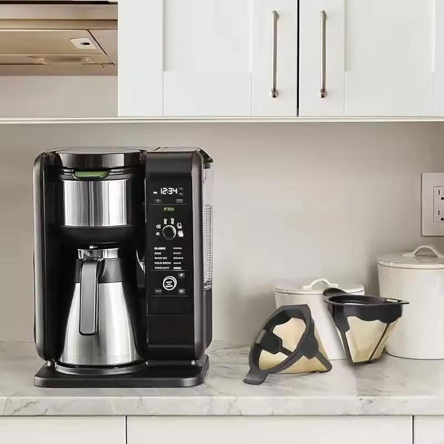 Replacement Parts Cone Reusable Coffee Permanent Filters Compatible with Ninja CM300, CP300, CP307, Coffee & Most Single-Serve Machines (BPA-Free, Easy Clean)