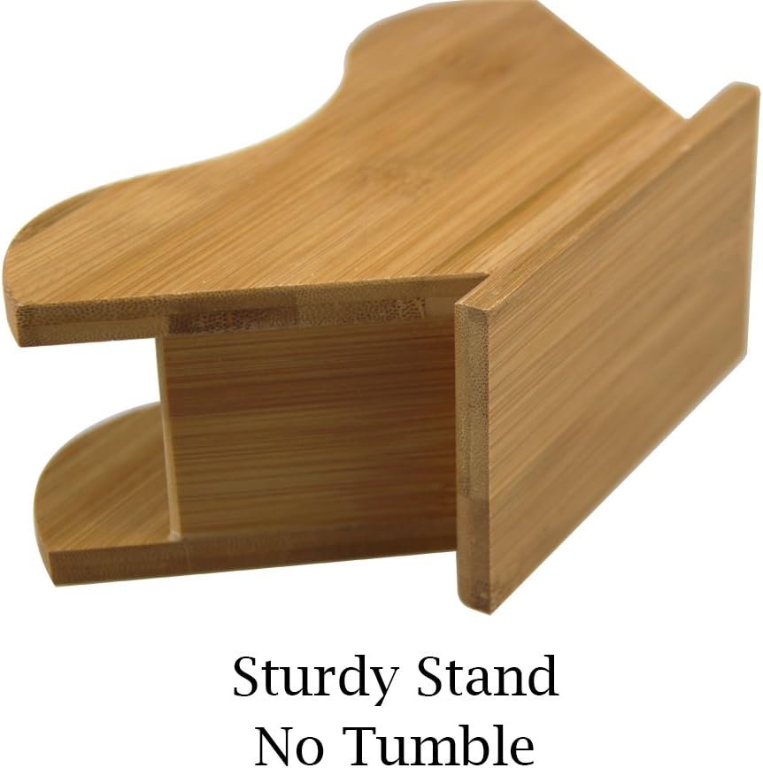 Unibene Bamboo Coffee Filter Holder, Renewable Stand Container Dispenser Rack Shelf for Square Cone-shaped and Flat-bottomed Pour Over Paper Filters