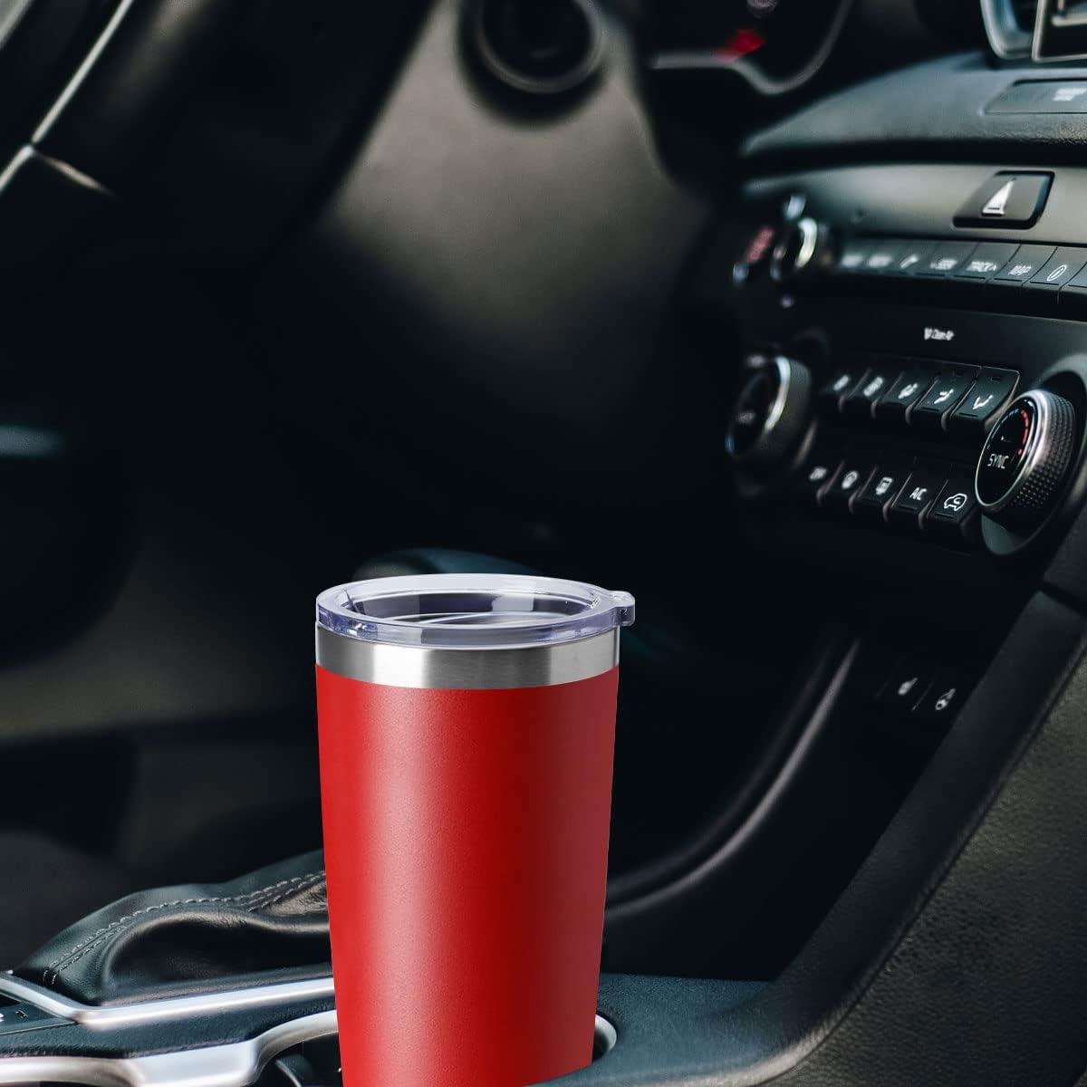 HASLE OUTFITTERS 20oz Tumblers Stainless Steel Mugs with Lid Double Wall Vacuum Insulated Coffee Cups for Cold & Hot Drinks (20oz-Red, 4 Pack)