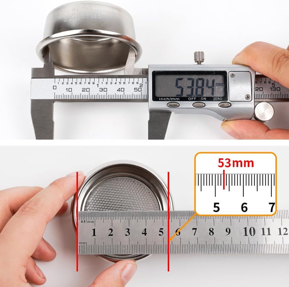 watchget 53mm Espresso Paper Filters - 500 Pcs Unbleached Coffee Filter Papers for Espresso Machine Puck Screen, Compatible with 54mm Portafilter Baskets, Replacement Paper Filters for Barista Tools