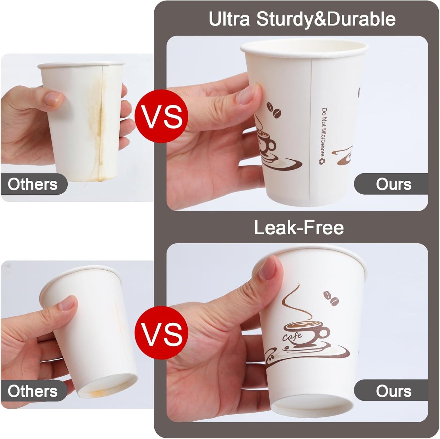 Lamosi 180 Pack 16 OZ Coffee Cups, Disposable Paper Cups for Hot/Cold Beverage, Disposable Cups 16 oz, Leak-Free Paper Coffee Cups for Cafe, Restaurant, Office and Home