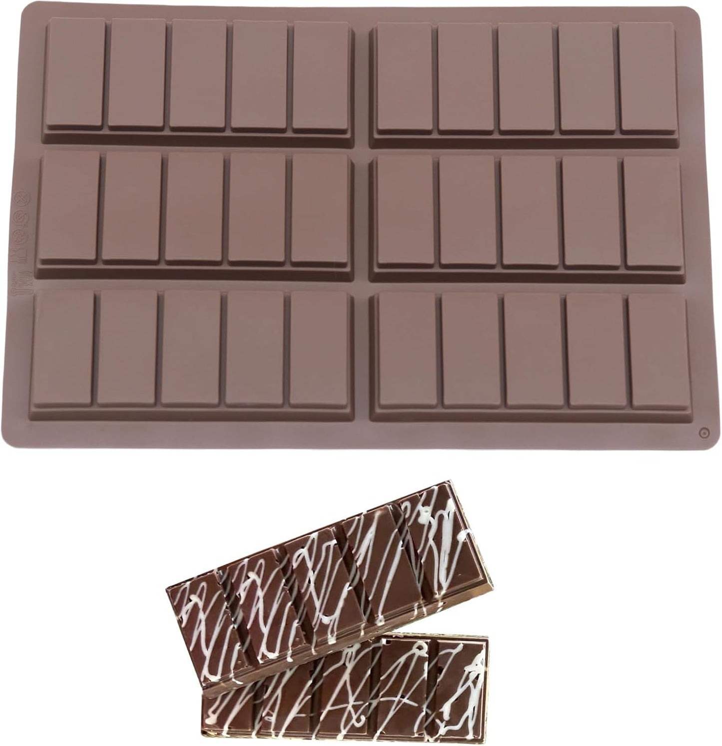 Dubai Chocolate Mold-Non-Stick Chocolate Bar Mold, Food Grade Silicone Deep Mold for Chocolate Stuffed Bar,Candy, Snacks,DIY Treats & Homemade Gifts (5 Snap)