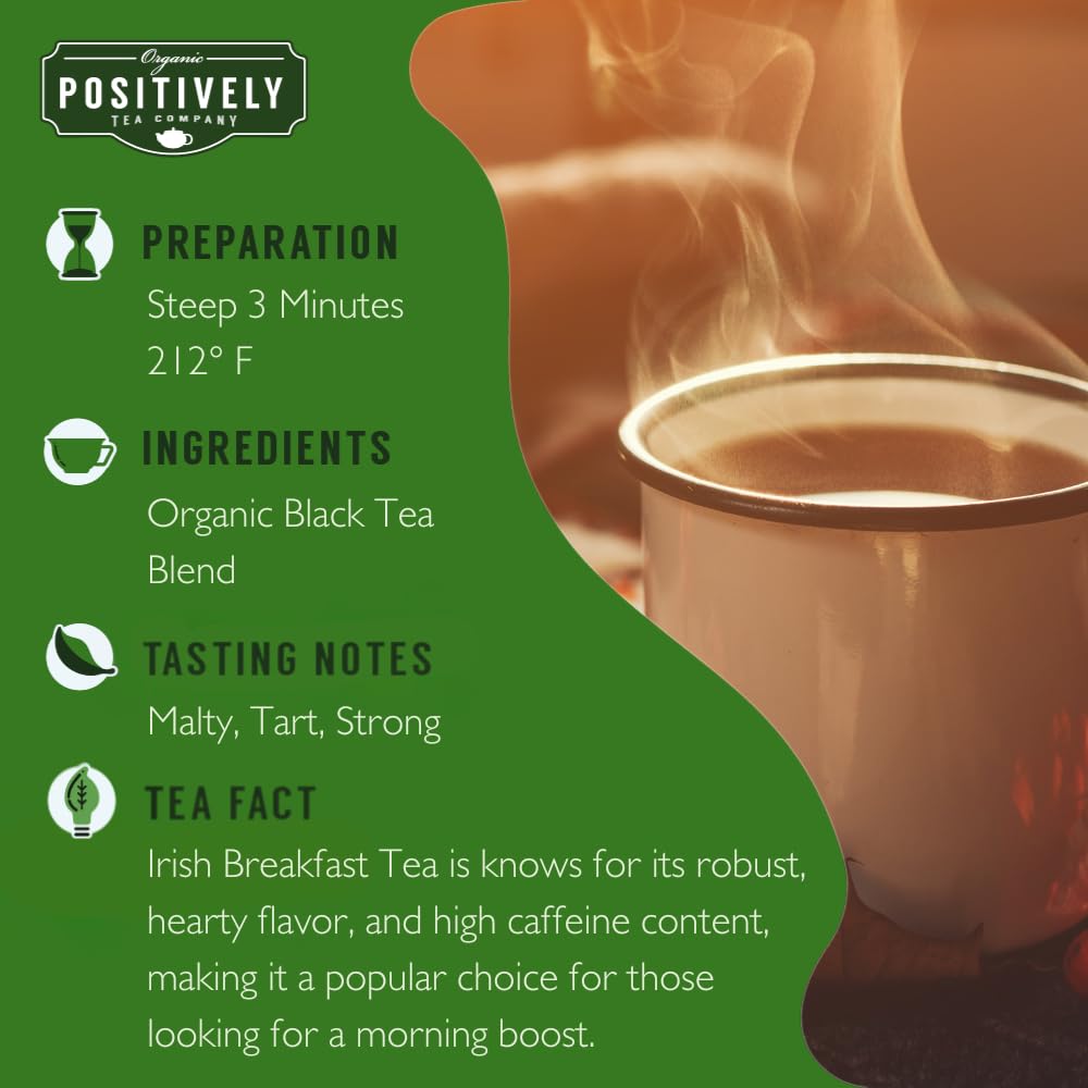 Organic Positively Tea Company, Black Tea Sampler, Loose Leaf, 4 Ounce, 3 Pack