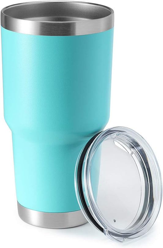 HASLE OUTFITTERS 30oz Stainless Steel Tumbler, Double Wall Vacuum Insulated Travel Mug Tumbler, Durable Insulated Coffee Mug, Gift Box Set (Light Green, 1)