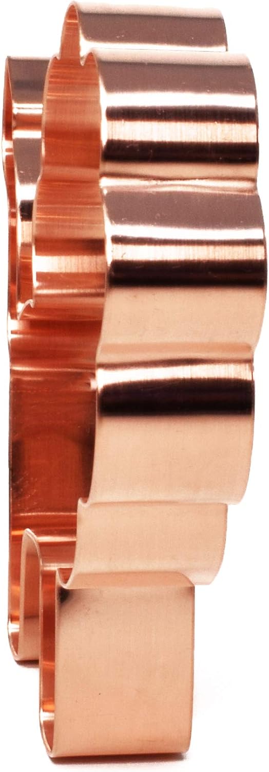 Simple Lion Cookie Cutter 4.5 Inch Handmade Copper USA-Made by The Fussy Pup