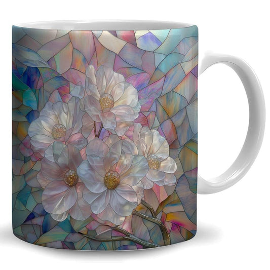 Colorful Flower blooms Coffee Mug - Spring Floral Lover Mugs Gifts for Women Men - Birthday, Christmas Gift for Friend Mom Dad Wife Husband - 11oz Printed Ceramic Cup