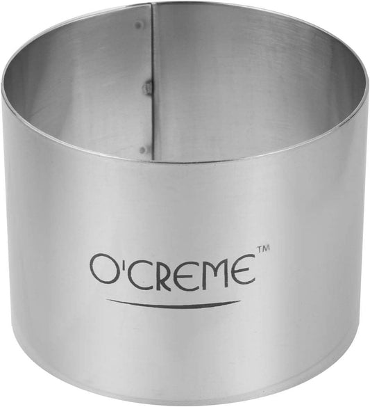 O'Creme Cake Ring Sturdy Stainless Steel Round Mousse Cake Ring Mold for Baking, Dessert Cake Decorating Pastry Rings 3 Inch Diameter x 2-1/2 Inch High