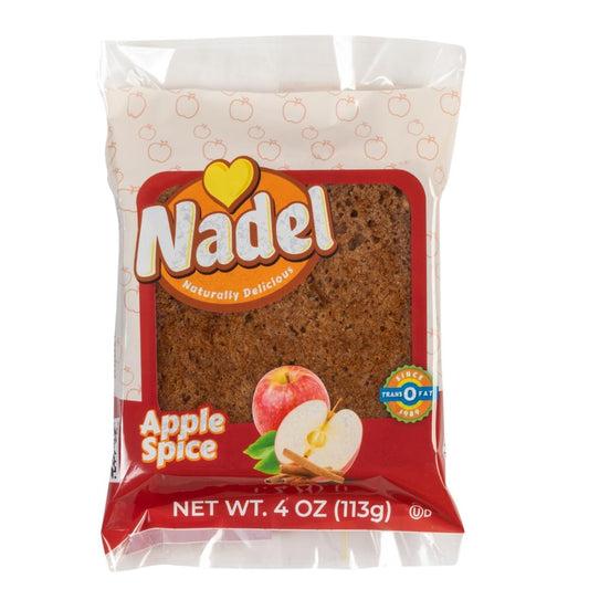 Nadel - NATURALLY DELICIOUS APPLE SPICE CAKE SLICES (8 Pack) Sweet Breads & Cakes, Back to School lunch snack, breakfast bar
