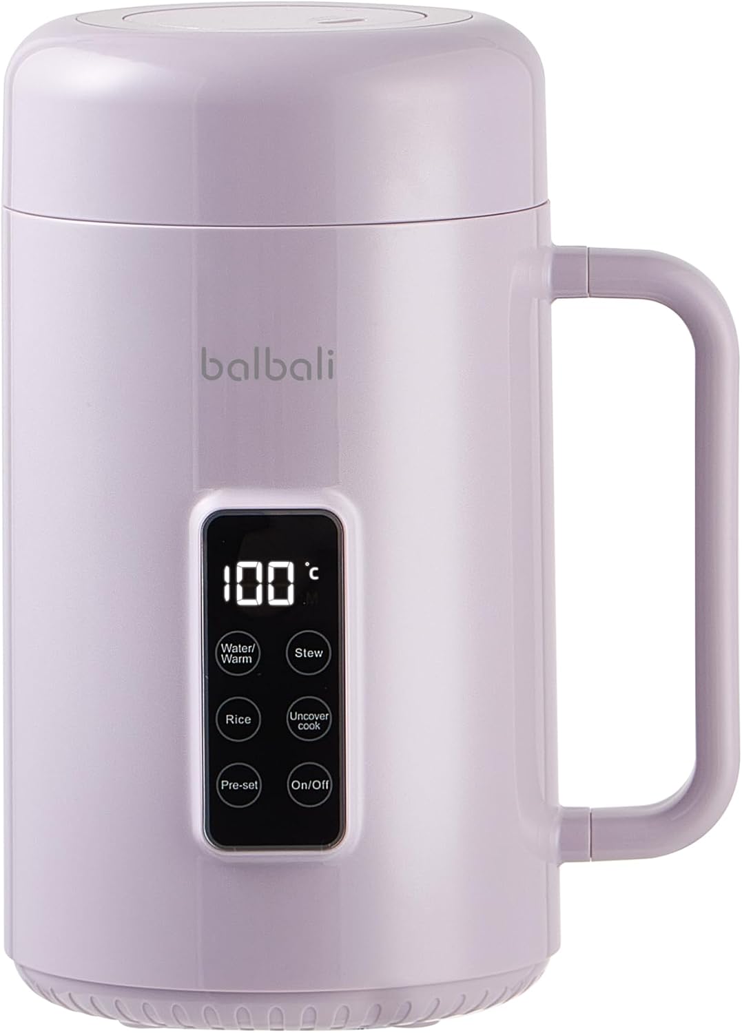 balbali Portable Electric Pot for Cooking Dorm Room - 28oz Non-stick Travel Electric Kettle, Mini Hot Pot with Temperature and Time Control - Self Heating Soup/Rice/Ramen Cooker/Warmer Purple