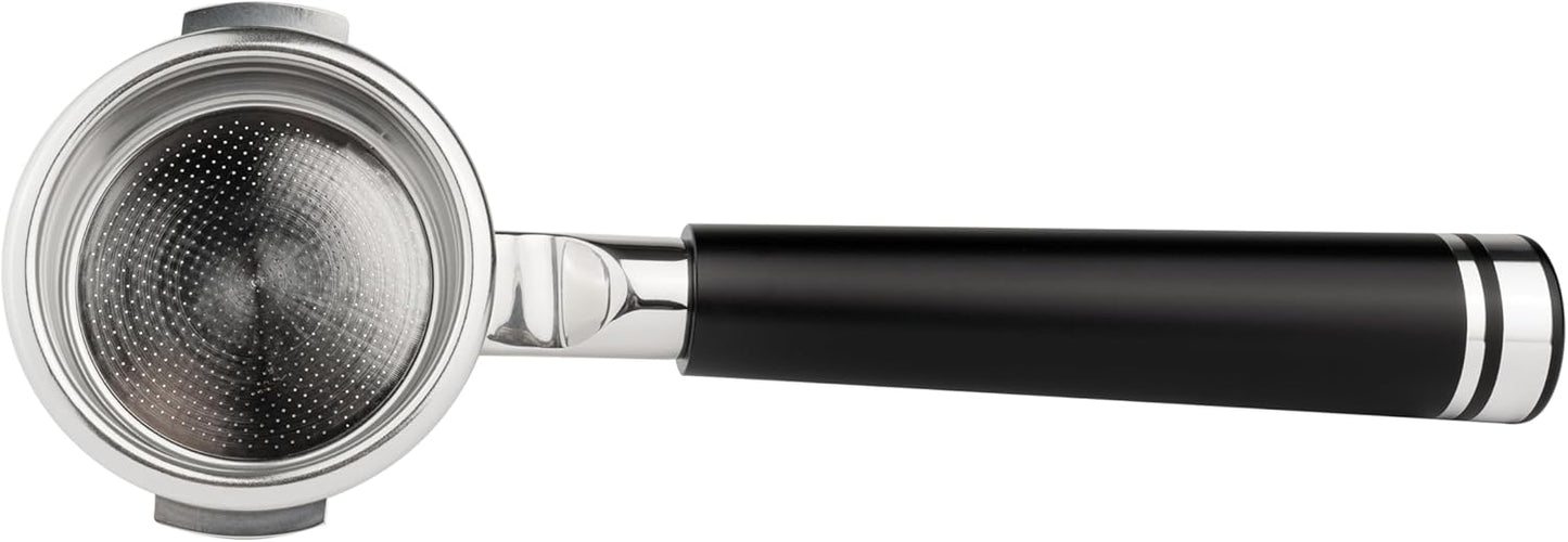 LILQ 58mm Bottomless Naked 2 Ears Portafilter Compatible with Breville Machines– Includes 18–20g Basket (Aluminum Flat, 58mm For Breville)