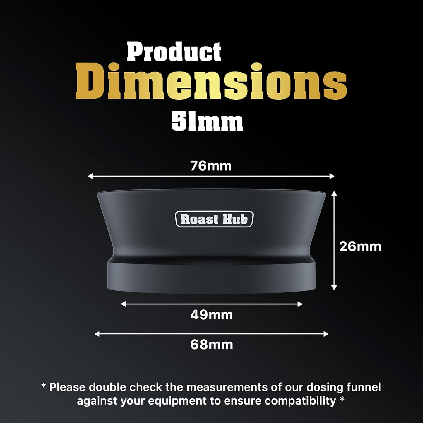 51mm Magnetic Dosing Funnel for Portafilter Espresso Machine ~ High Strength 12 Magnet Design ~ Fits Most Express Coffee Machines ~ Home Barista Espresso Portafilter Adapter ~ UK Brand