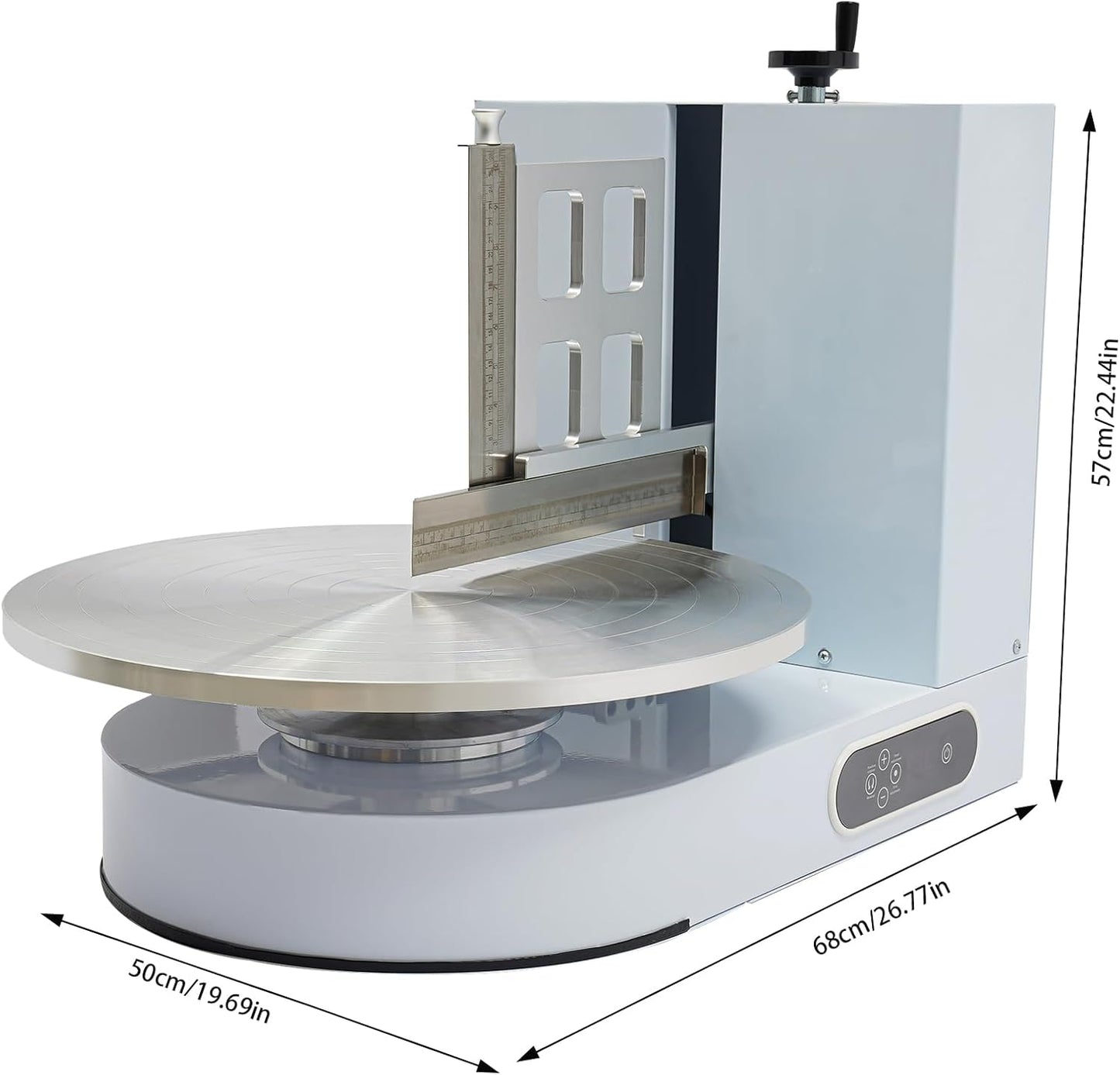 Electric Cake Decorating Machine Cream Coating Spreading Smooth Machine Surface Scraper for 4-16inch Cakes, 0-320RPM Adjustable Rotating Speed