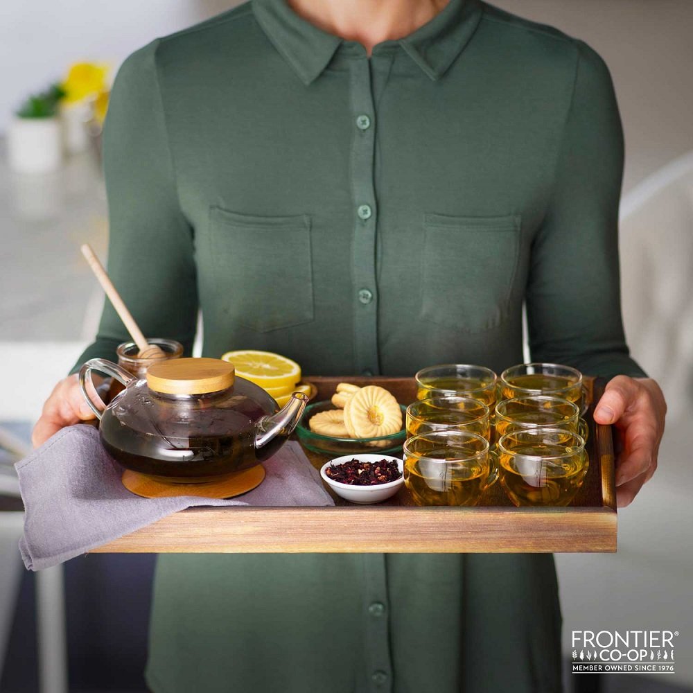 Frontier Co-op Organic Fair Trade Jasmine Green Tea, 1-Pound Bulk, Delicate Loose Leaf Green Tea, Floral, Dry & Medium Bodied