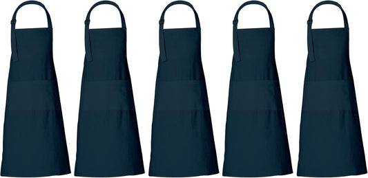 RAJRANG 100% Cotton Cooking Apron with 3 Pockets Kitchen Chef BBQ Adjustable Bib Aprons for Women Men