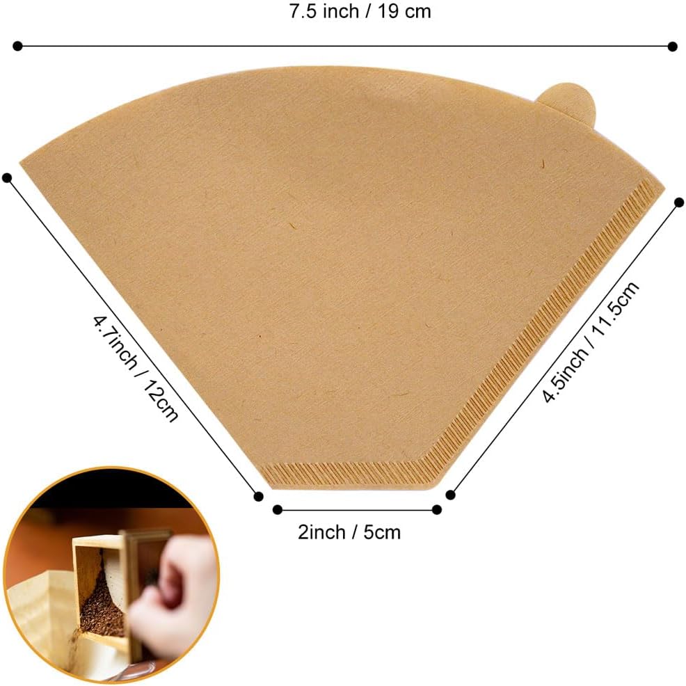 Coffee Filters #4, Coffee Filters 4 Cone Paper, Unbleached, Brown, 8-12 Cup, Number 4 Coffee Filter, 100 Count