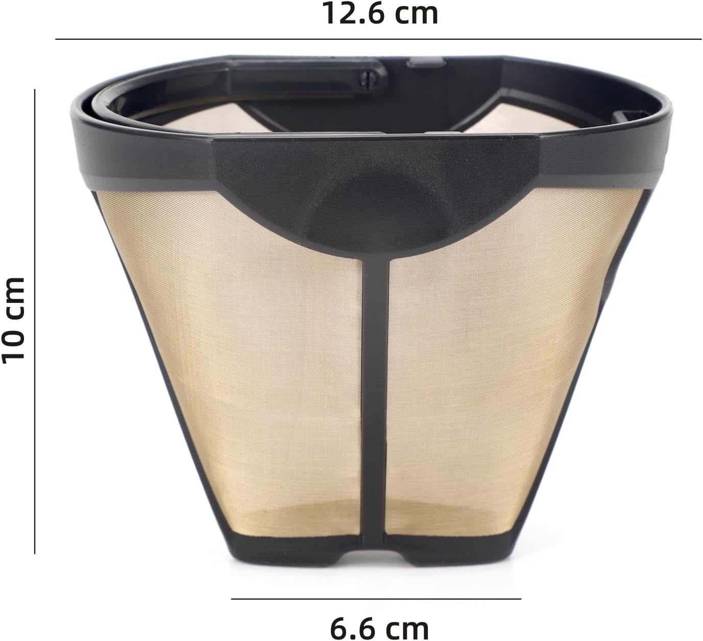 Coffee Permanent Filter for Ninja CFP Dual Brew, Reusable Gold Tone Coffee Filter Basket Compatible with Ninja Coffee Makers CFP300 CFP301 CFP305 CFP307 (2 Packs)
