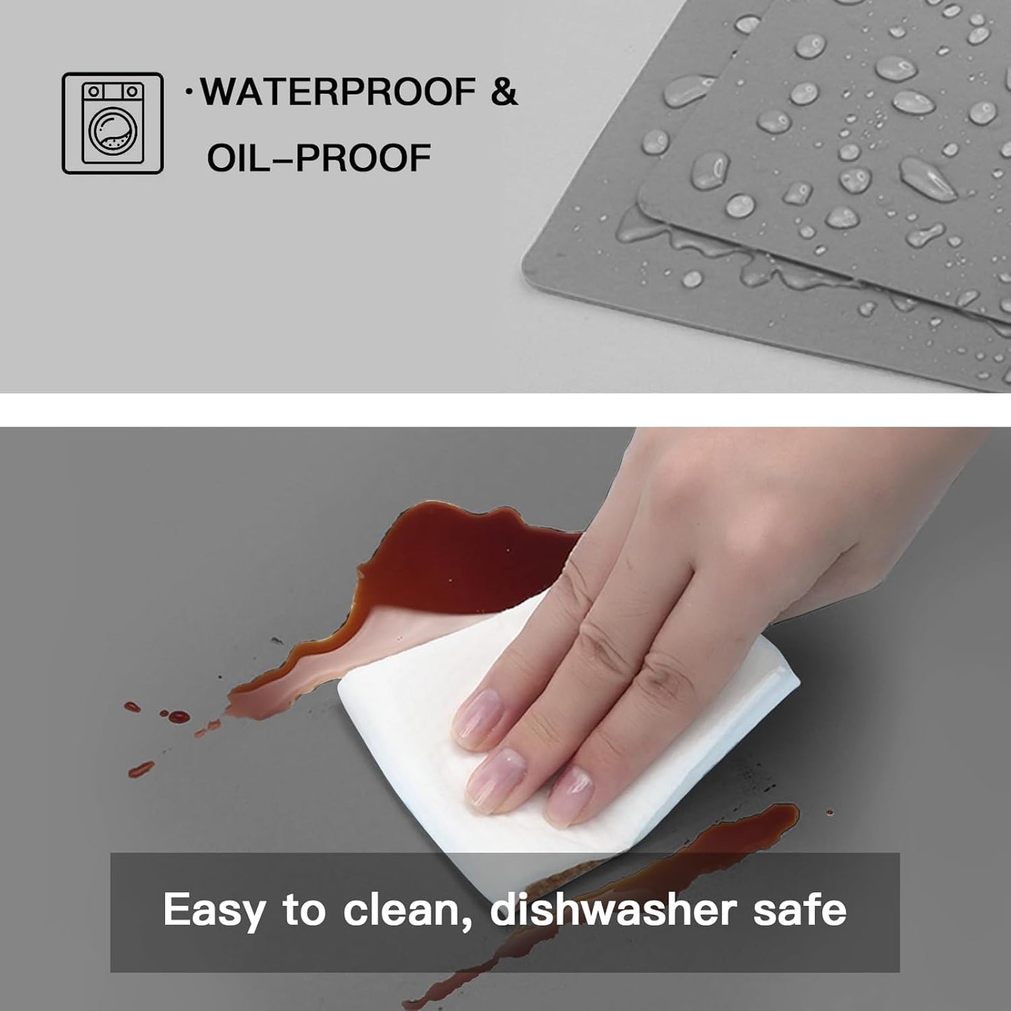 Silicone Mats for Kitchen Counter, 47.3"x23.6"x0.08" Largest Heat Resistant Mat Kitchen Island Waterproof 2MM Thick Countertop Protector Mat Nons-slip Extra Large Counter Mat (Green)