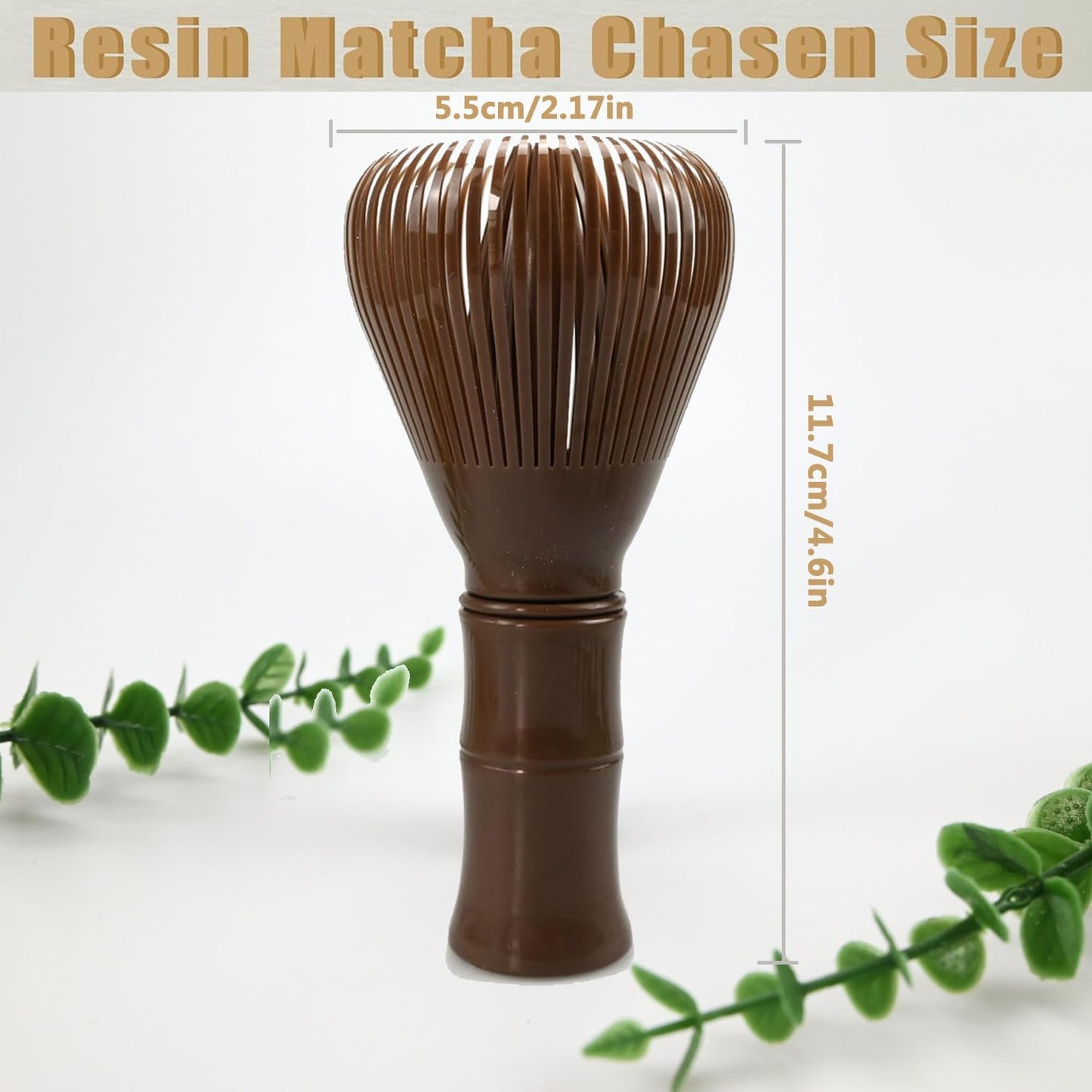 Traditional Matcha Whisk Reusable Resin Matcha Whisk Chasen Dishwasher Safe Matcha Stirrer Matcha Green Tea Powder Preparation Prepare Japanese Matcha Tea (Z_Coffee)