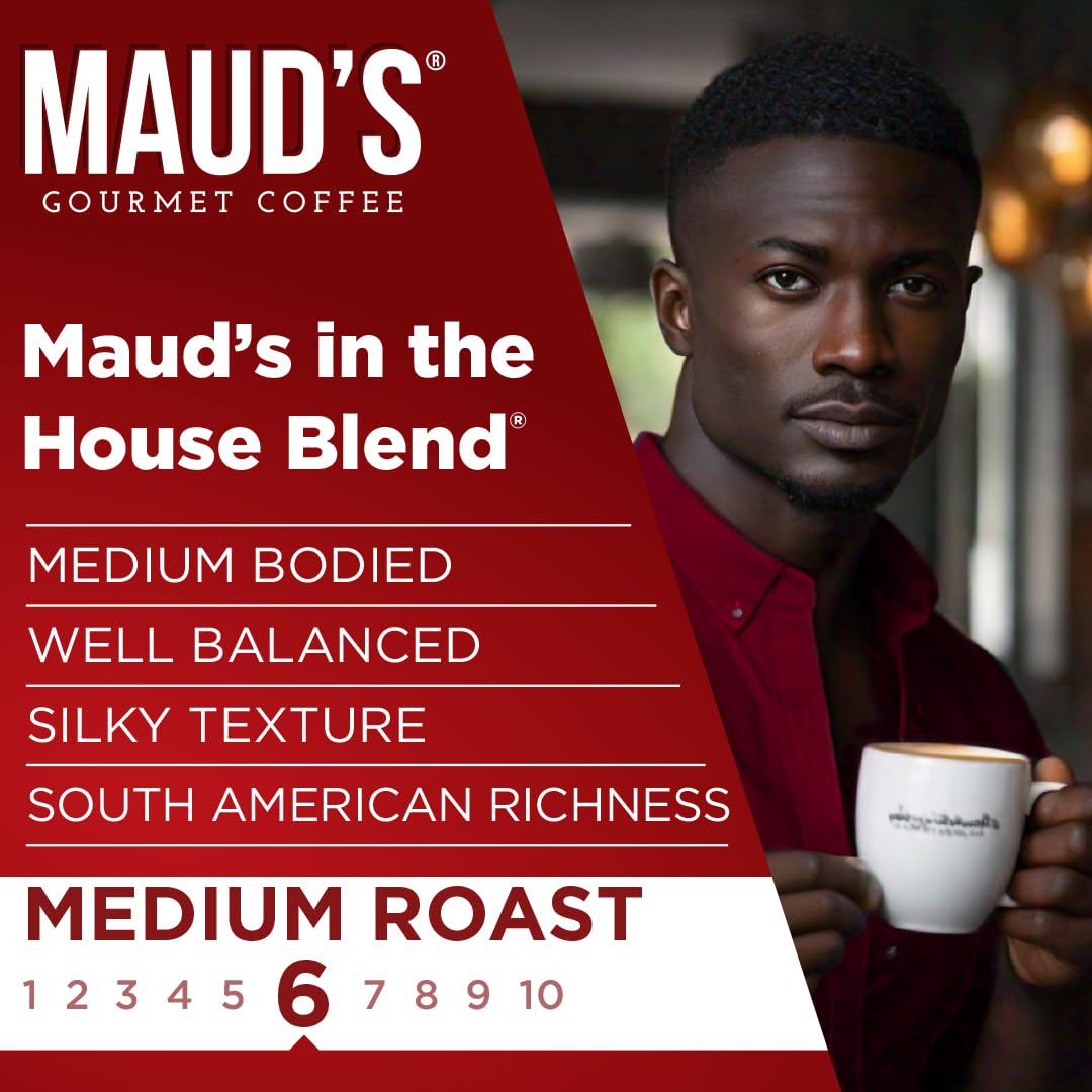 Maud's Medium Roast Coffee Pods, 200 ct, Recyclable Single Serve Pods – 100% Arabica Coffee, Compatible with Keurig K Cups Maker